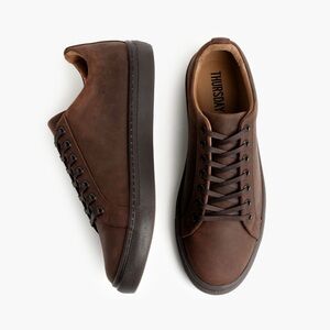 Thursday Boot Company Brown Leather Lace-Up Sneakers